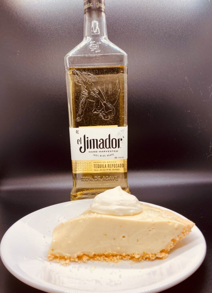 Key lime pie with tequila-infused whipped cream